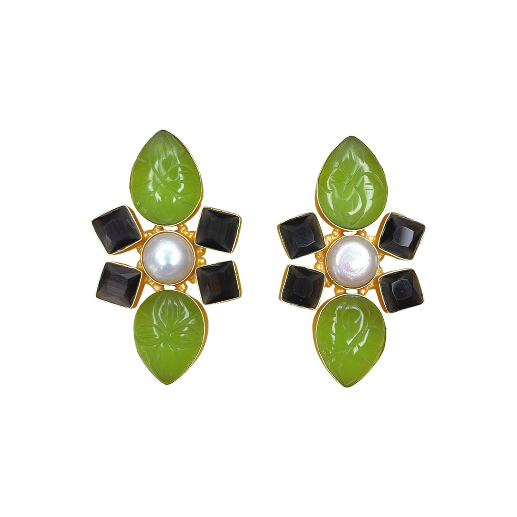 Arabella Earrings - Lime