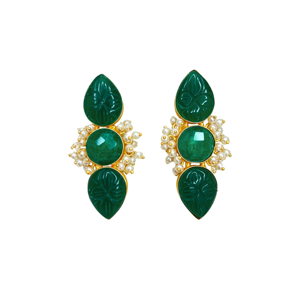 Mirabella Earrings - Emerald