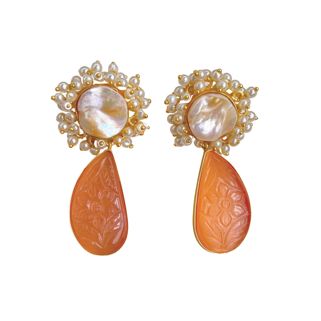 Isadora Earrings - Peach