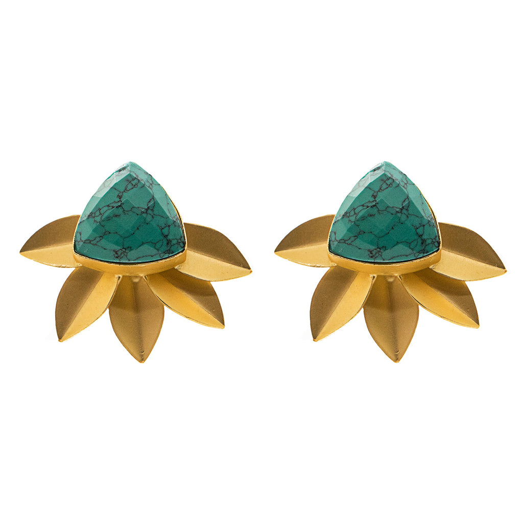 Nico Stud Earrings -  Turquoise