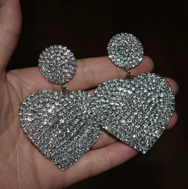 Rhinestone online statement earrings