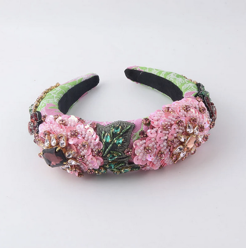 Satine Headband - Green Floral // Pre Order